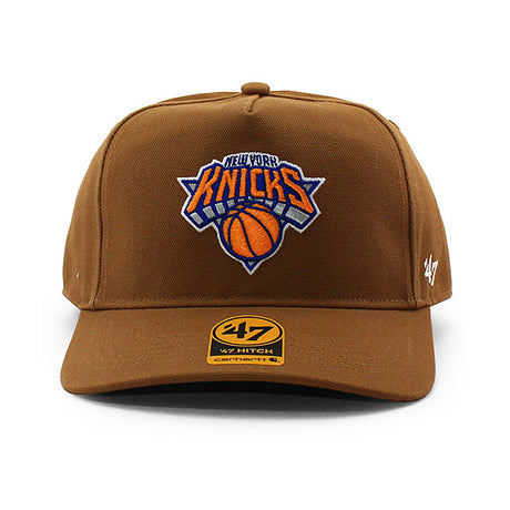 47ブランド NBA カーハート ニューヨーク ニックス CARHARTT 47BRAND HITCH SNAPBACK CAP BROWN