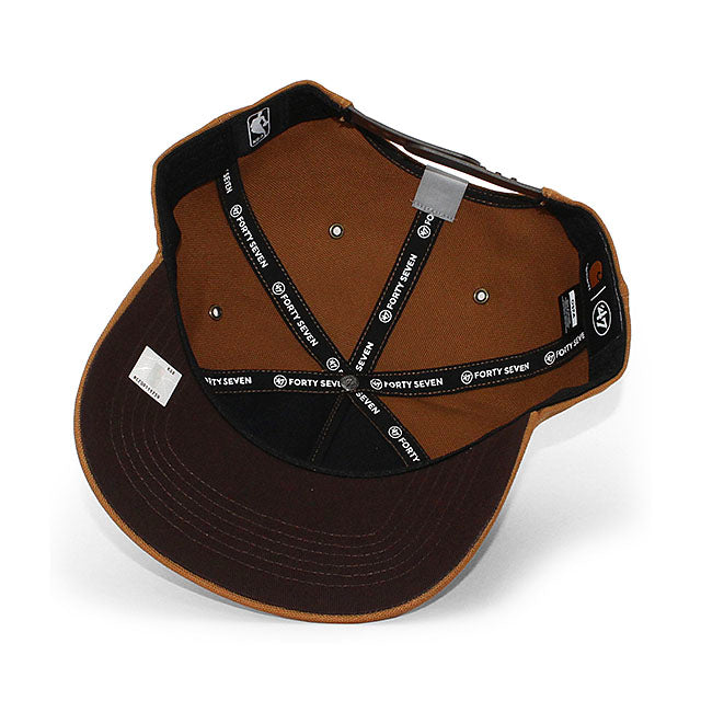 47ブランド NBA カーハート ニューヨーク ニックス CARHARTT 47BRAND HITCH SNAPBACK CAP BROWN