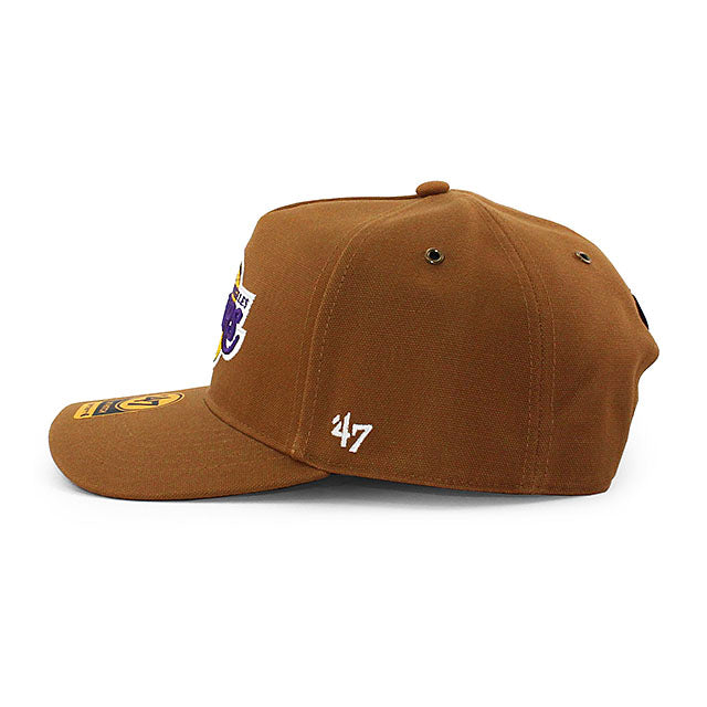 47ブランド NBA カーハート ロサンゼルス レイカーズ CARHARTT 47BRAND HITCH SNAPBACK CAP BROWN