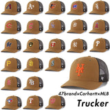 海外取寄 47ブランド MLB カーハート CARHARTT 47BRAND TRUCKER MESH CAP BROWN