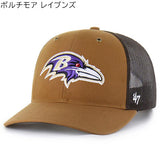 海外取寄 47ブランド キャップ NFL カーハート CARHARTT 47BRAND TRUCKER MESH BROWN DUCK トラッカーメッシュキャップ ブラウン