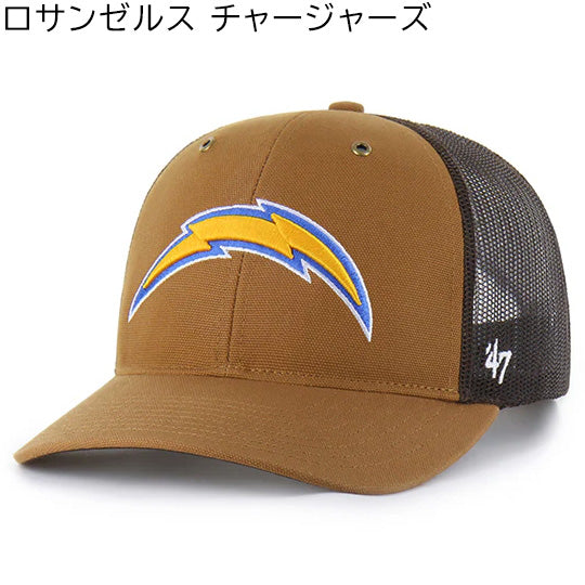 海外取寄 47ブランド キャップ NFL カーハート CARHARTT 47BRAND TRUCKER MESH BROWN DUCK トラッカーメッシュキャップ ブラウン