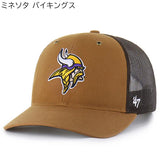 海外取寄 47ブランド キャップ NFL カーハート CARHARTT 47BRAND TRUCKER MESH BROWN DUCK トラッカーメッシュキャップ ブラウン