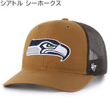 海外取寄 47ブランド キャップ NFL カーハート CARHARTT 47BRAND TRUCKER MESH BROWN DUCK トラッカーメッシュキャップ ブラウン