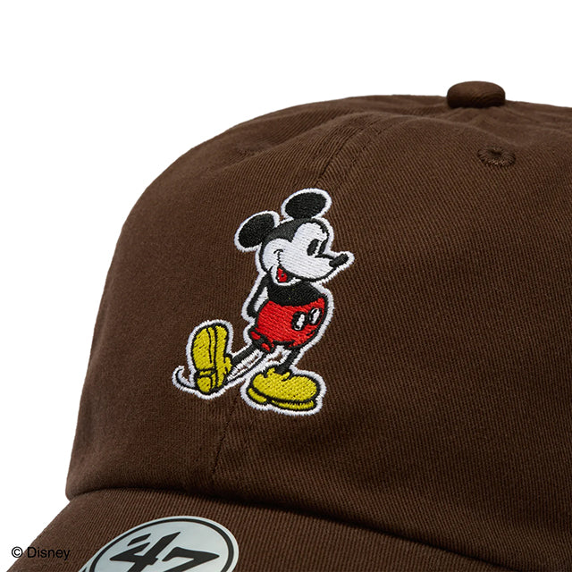 47ブランド キャップ ミッキーマウス CLEAN-UP STRAPBACK CAP BROWN