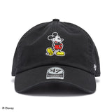 47ブランド キャップ ミッキーマウス CLEAN-UP STRAPBACK CAP BLACK