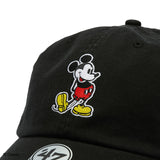 47ブランド キャップ ミッキーマウス CLEAN-UP STRAPBACK CAP BLACK