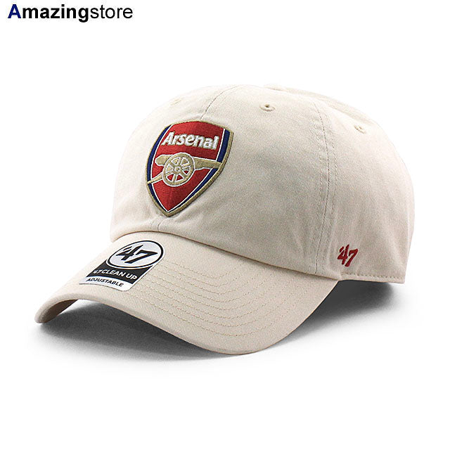 47ブランド キャップ アーセナル FC PREMIER LEAGUE CLEAN UP STRAPBACK CAP NATURAL