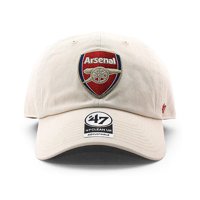 47ブランド キャップ アーセナル FC PREMIER LEAGUE CLEAN UP STRAPBACK CAP NATURAL