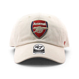 47ブランド キャップ アーセナル FC PREMIER LEAGUE CLEAN UP STRAPBACK CAP NATURAL