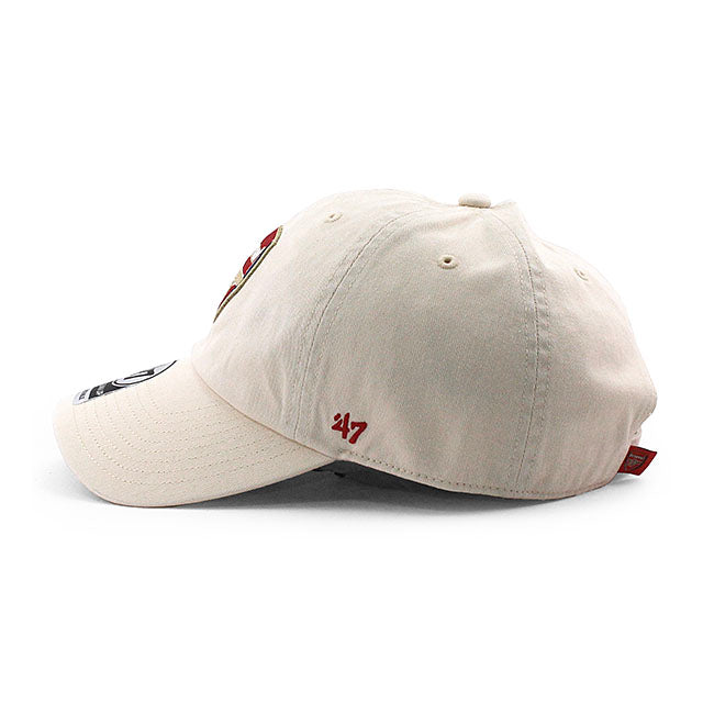 47ブランド キャップ アーセナル FC PREMIER LEAGUE CLEAN UP STRAPBACK CAP NATURAL