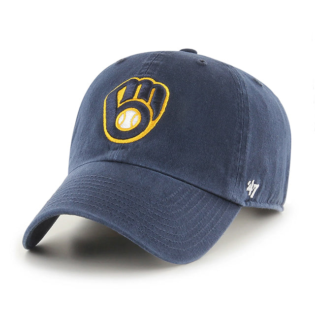 47ブランド キャップ ミルウォーキー ブルワーズ MLB CLEAN UP NAVY