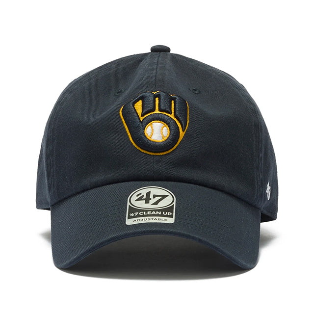 47ブランド キャップ ミルウォーキー ブルワーズ MLB CLEAN UP W/ NO LOOP LABEL NAVY