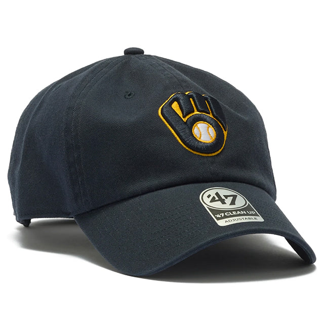 47ブランド キャップ ミルウォーキー ブルワーズ MLB CLEAN UP W/ NO LOOP LABEL NAVY