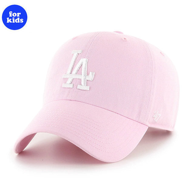 子供用 47ブランド キャップ ロサンゼルス ドジャース MLB KIDS CLEAN UP PETAL PINK