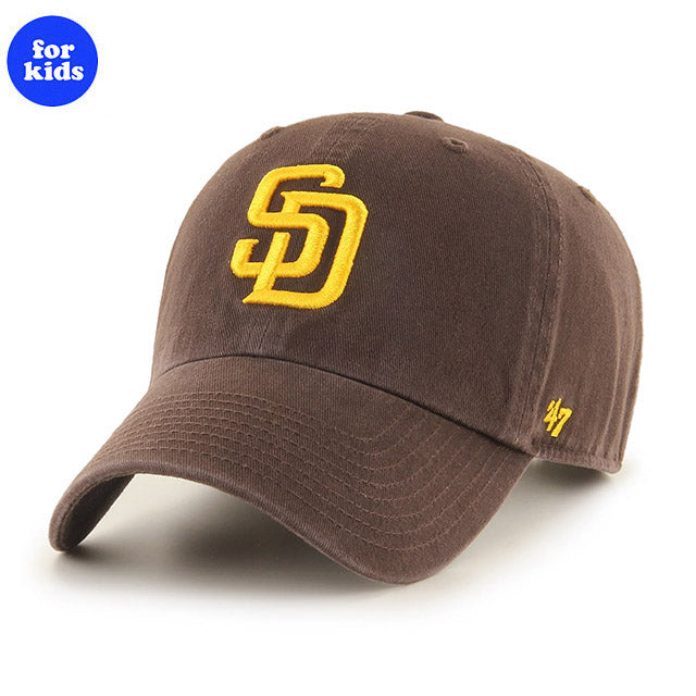 子供用 47ブランド キャップ サンディエゴ パドレス MLB KIDS CLEAN UP BROWN