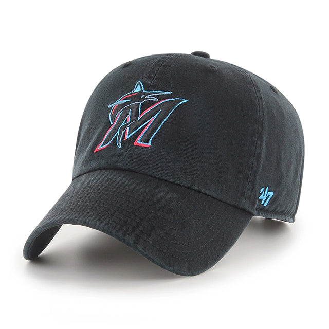 47ブランド キャップ マイアミ マーリンズ MLB CLEAN UP BLACK