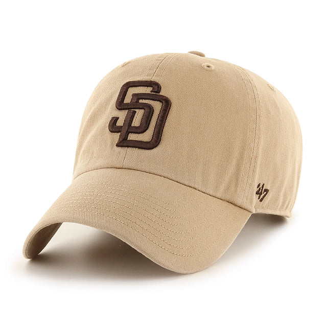 47ブランド キャップ サンディエゴ パドレス MLB CLEAN UP KHAKI