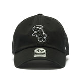 47ブランド キャップ シカゴ ホワイトソックス MLB CLEAN UP W/ NO LOOP LABEL BLACK