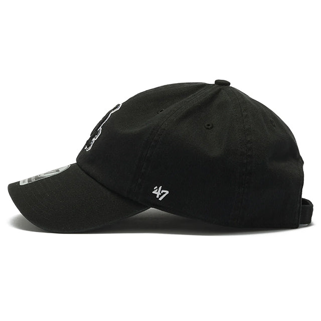 47ブランド キャップ シカゴ ホワイトソックス MLB CLEAN UP W/ NO LOOP LABEL BLACK