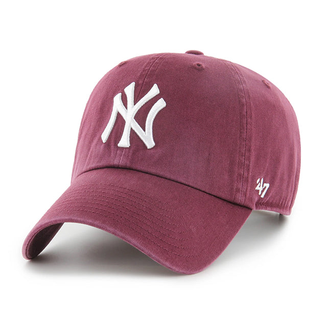 47ブランド キャップ ニューヨーク ヤンキース MLB CLEAN UP DARK MAROON