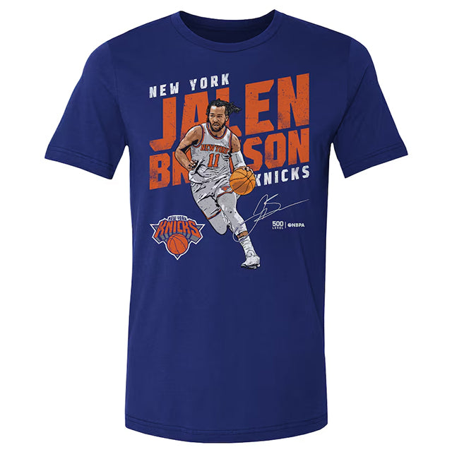 ジェイレン ブランソンモデル 海外取寄 Tシャツ ニューヨーク ニックス 500LEVEL SLANT T-SHIRT BLUE