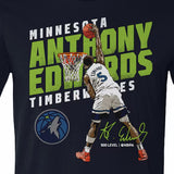 アンソニー・エドワーズモデル  海外取寄 Tシャツ ミネソタ ティンバーウルブス 500LEVEL SLANT T-SHIRT NAVY