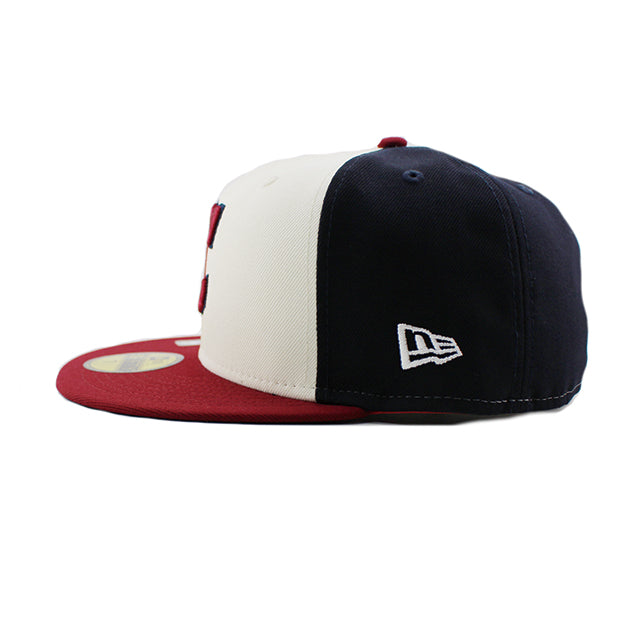 シティコネクト ニューエラ キャップ 59FIFTY クリーブランド ガーディアンズ MLB CITY CONNECT FITTED CAP CHROME WHITE NAVY MAROON