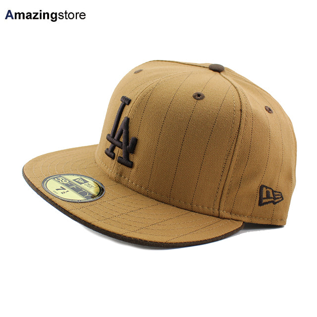 ニューエラ キャップ 59FIFTY ロサンゼルス ドジャース MLB PINSTRIPE FITTED CAP WHEAT BROWN/ 国内外から ニューエラをはじめナイキ、クーパーズタウンボールキャップ等を中心に取り扱うベースボールキャップの専門店 /  Amazingstore(アメイジングストア)