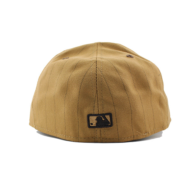 ニューエラ キャップ 59FIFTY ロサンゼルス ドジャース MLB PINSTRIPE FITTED CAP WHEAT BROWN