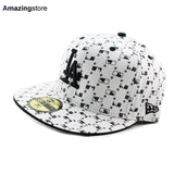 ニューエラ キャップ 59FIFTY ロサンゼルス ドジャース MLB FLOCKING FITTED CAP WHITE BLACK