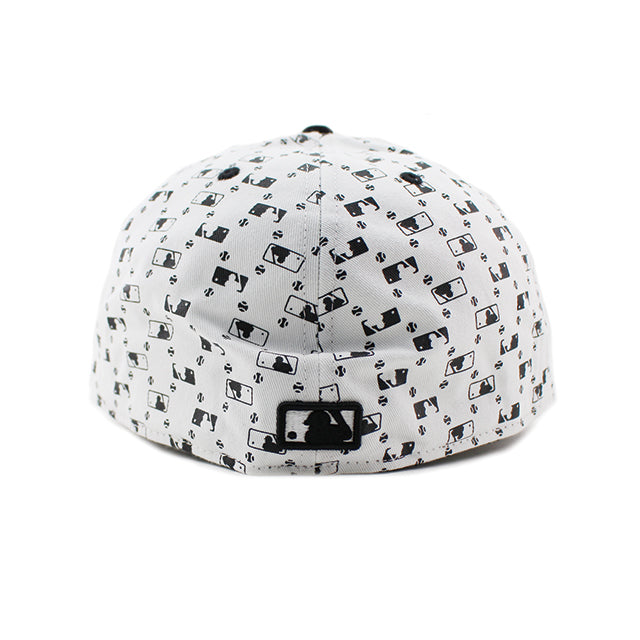 ニューエラ キャップ 59FIFTY ロサンゼルス ドジャース MLB FLOCKING FITTED CAP WHITE BLACK