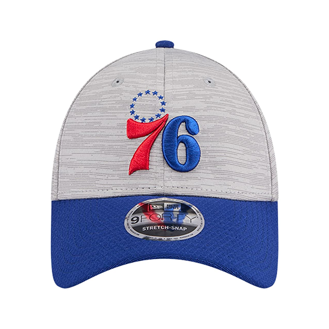 ニューエラ キャップ 9FORTY フィラデルフィア 76ERS NBA DIGI-TECH 2 TONE STRETCH SNAPBACK CAP HEATHER GRAY BLUE