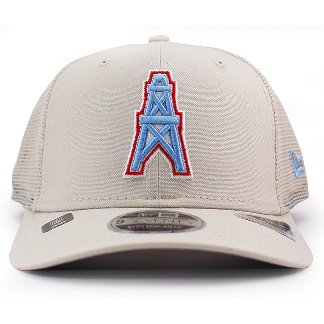 ニューエラ メッシュキャップ 9SEVENTY ヒューストン オイラーズ NFL MLB STRETCH MESH SNAPBACK BEIGE