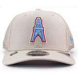 ニューエラ メッシュキャップ 9SEVENTY ヒューストン オイラーズ NFL MLB STRETCH MESH SNAPBACK BEIGE