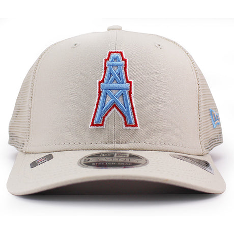 ニューエラ メッシュキャップ 9SEVENTY ヒューストン オイラーズ NFL MLB STRETCH MESH SNAPBACK BEIGE