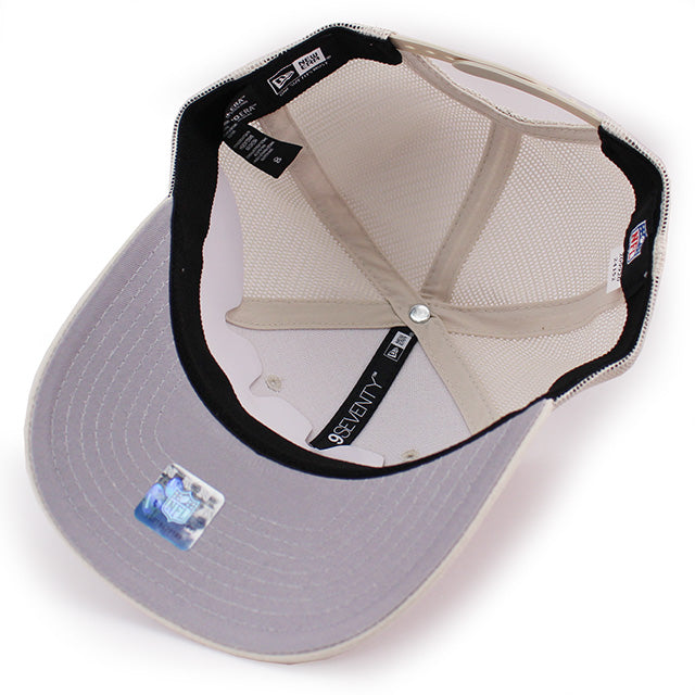 ニューエラ メッシュキャップ 9SEVENTY ヒューストン オイラーズ NFL MLB STRETCH MESH SNAPBACK BEIGE