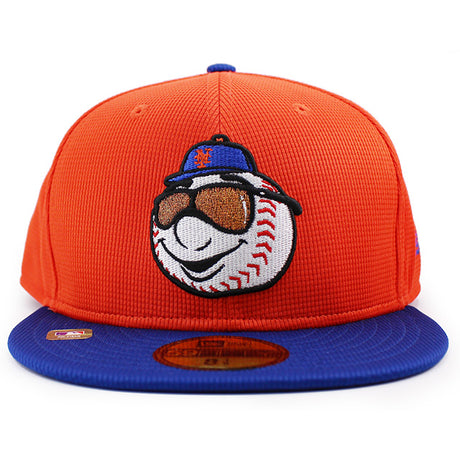 ニューエラ キャップ 59FIFTY ニューヨーク メッツ 2025 MLB BATTING PRACTICE BP SHADES MR MET FITTED CAP ORANGE-ROYAL BLUE