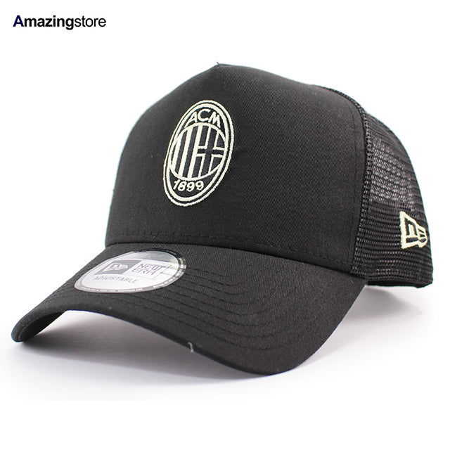 ニューエラ メッシュキャップ ACミラン SERIA A E-FRAME TRUCKER MESH CAP BLACK