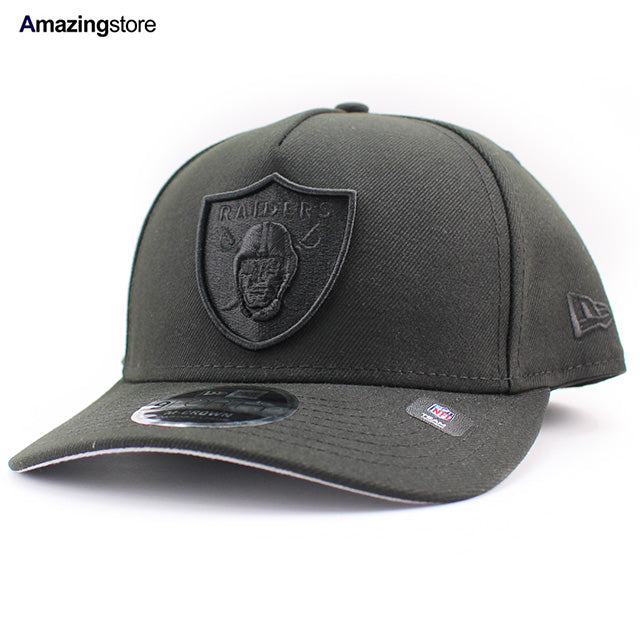 ニューエラ キャップ 9FORTY M-CROWN A-FRAME ラスベガス レイダース NFL SNAPBACK CAP BLACKOUT