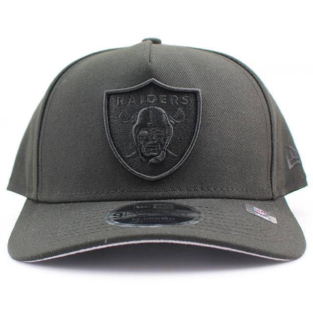 ニューエラ キャップ 9FORTY M-CROWN A-FRAME ラスベガス レイダース NFL SNAPBACK CAP BLACKOUT