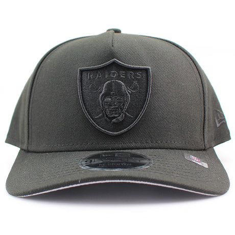 ニューエラ キャップ 9FORTY M-CROWN A-FRAME ラスベガス レイダース NFL SNAPBACK CAP BLACKOUT