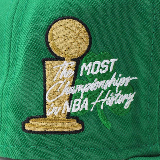 ニューエラ キャップ 9FIFTY スナップバック ボストン セルティックス 18X NBA CHAMPIONS MOST IN HISTORY SNAPBACK CAP KELLY GREEN