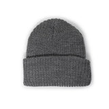 7ユニオン ニットキャップ INTERPOSE LEATHER PATCH BEANIE CAP GREY