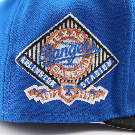 ニューエラ キャップ 59FIFTY テキサス レンジャーズ MLB ARLINGTON STADIUM KELLY GREY BOTTOM FITTED CAP BLUE