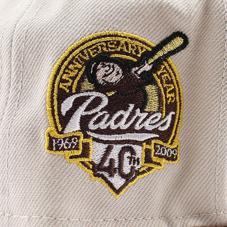 ニューエラ キャップ 59FIFTY サンディエゴ パドレス MLB 40TH ANNIVERSARY GREEN BOTTOM FITTED CAP STONE