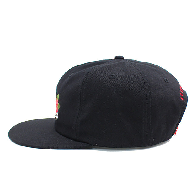 アカプルコ ゴールド ストラップバック キャップ【HAWAIIAN FLOWER 6-PANEL CAP】 ACAPULCO GOLD BLACK