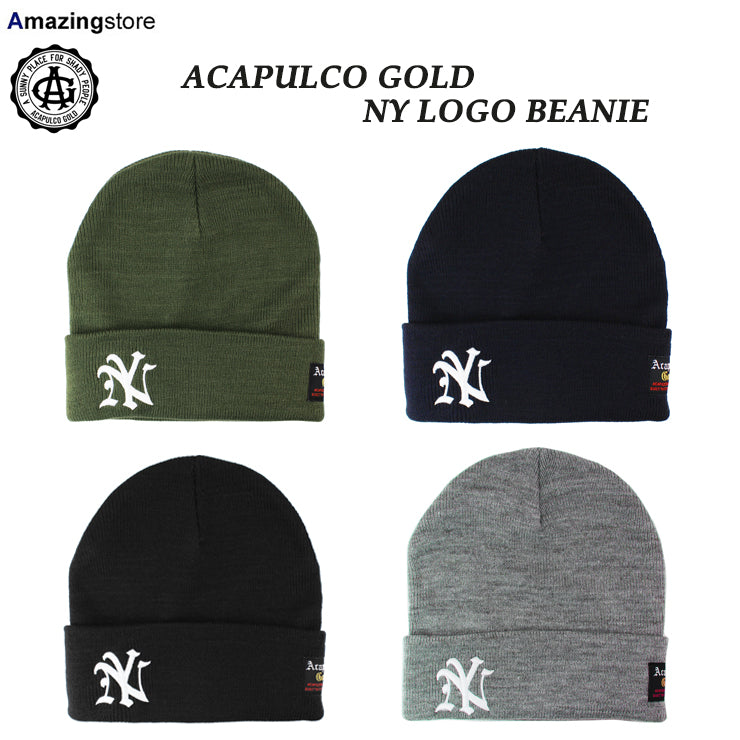 アカプルコ ゴールド ニットビーニー【NY LOGO BEANIE CAP