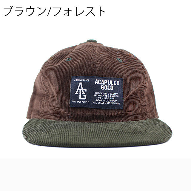 アカプルコ ゴールド ストラップバック キャップ【TWO-TONE CORD 6-PANEL CAP】 ACAPULCO GOLD