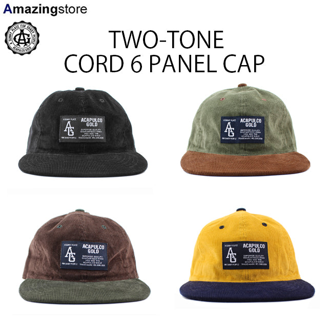 アカプルコ ゴールド ストラップバック キャップ【TWO-TONE CORD 6-PANEL CAP】 ACAPULCO GOLD/ 国内外から ニューエラをはじめナイキ、クーパーズタウンボールキャップ等を中心に取り扱うベースボールキャップの専門店 /  Amazingstore(アメイジングストア)